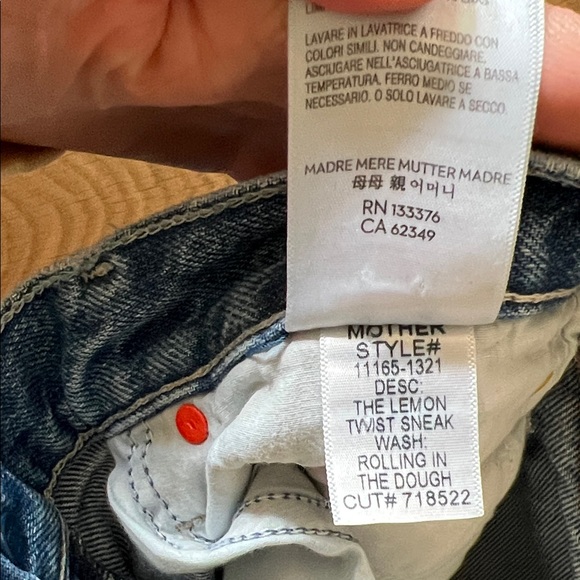 MOTHER Wide Leg Flared Jeans in Medium Blue Denim - Picture 5 of 6